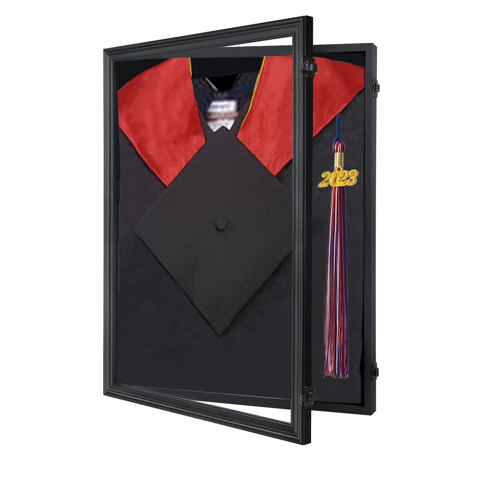 Tmegee Small Shadow Box for Graduation Cap and Gown, Wall Display Stand