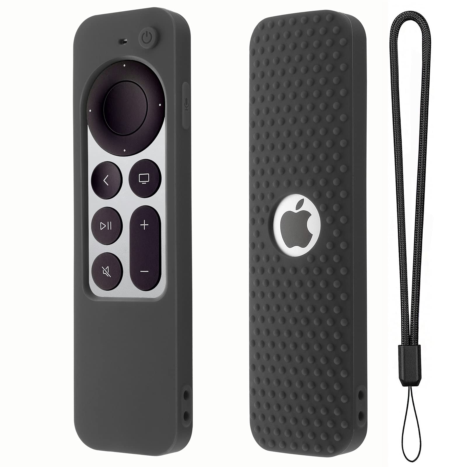 Hi Color Silicone Remote Cover for Apple TV Siri Remote (2nd Gen) Soft Silicone Case for Apple TV 4K 3rd Generation Remote Case Cover with Lanyard(