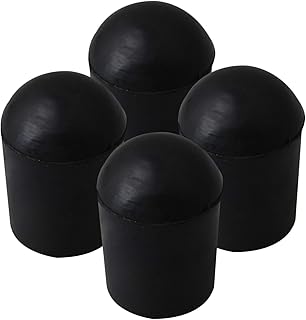 Yibuy 4個入り コントラバス用エンドピンラバーマットパッド ンドピンキャップ 28x20mm ゴム製 ブラック