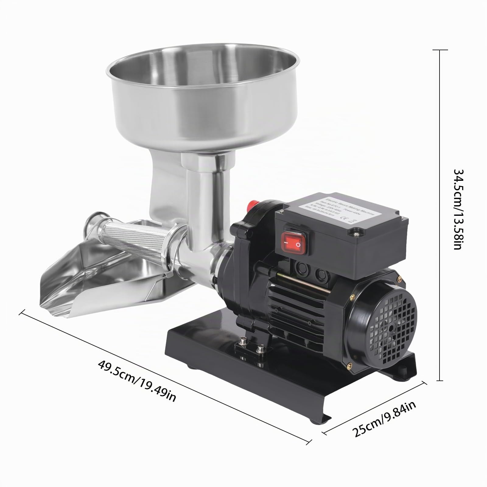 450 W Macchina di Marcatori di Pomodori Elettrici in Acciaio Inox per Uso Commerciale Per Fare Marmellata Di Ketchup Fatto In Casa E Purea Resistente Con Fermaporta Protezione contro le Perdite