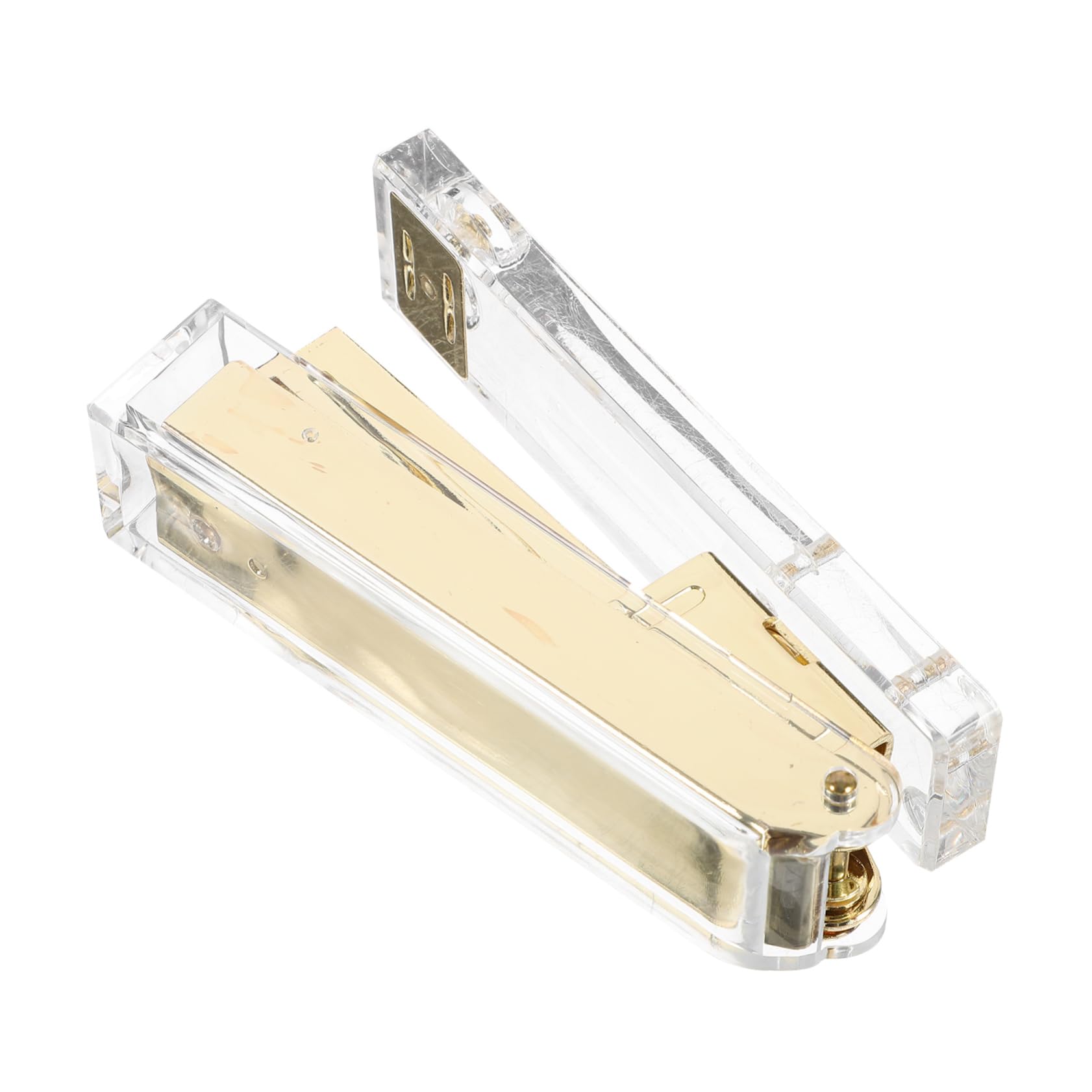 Operitacx 3 Pezzi Cucitrice Trasparente Cucitrice Pesante Continizioni Perscitari Distributore Di Nastro Adesivo a Braccio Ufficio Macchina Laminatore Golden Acrilico
