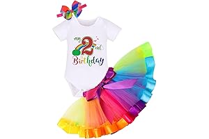 IMEKIS Baby Girls Watermelon 1st Birthday Outfit Cake Smash Romper Rainbow Tutu...