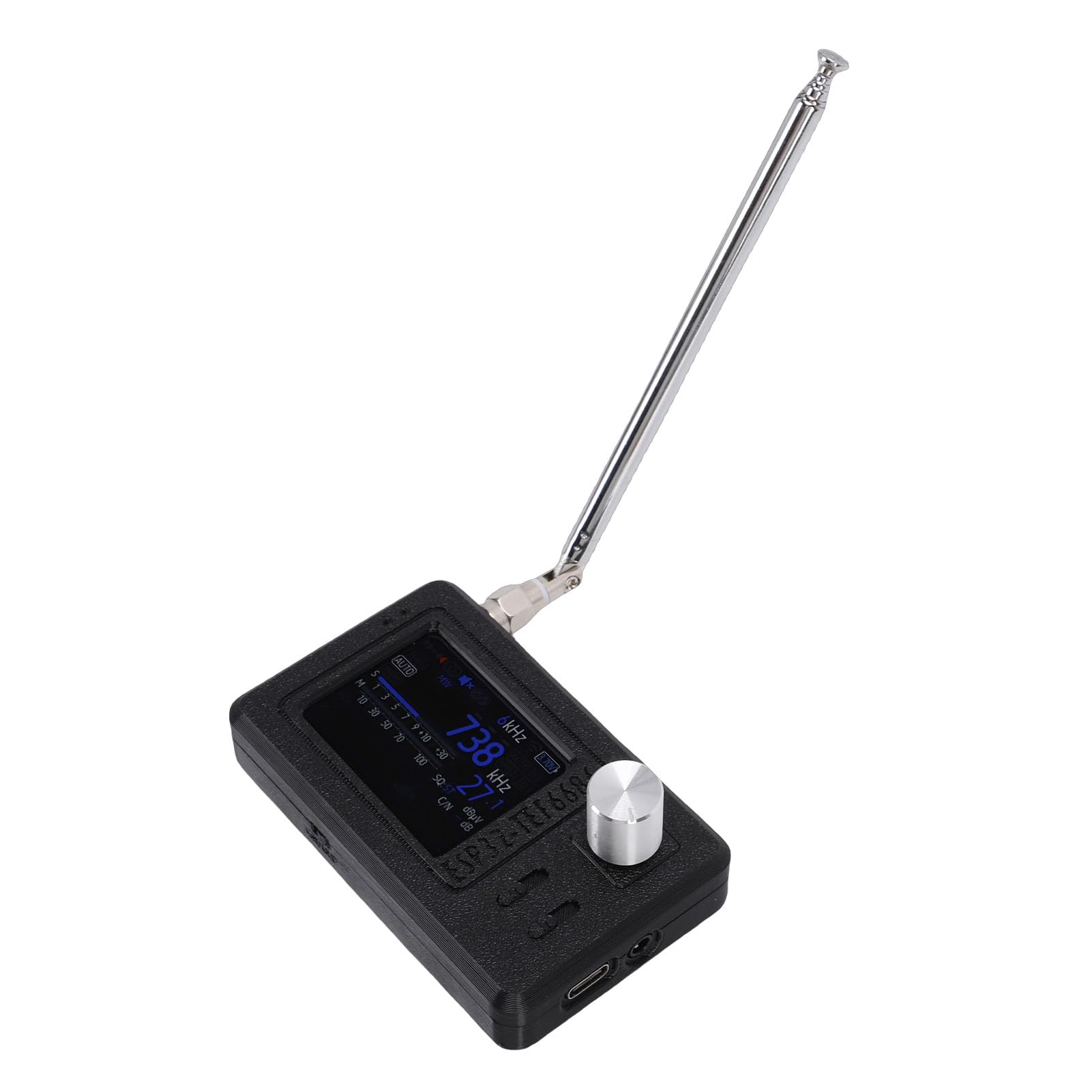 Eujgoov Radio Micro Portátil con Pantalla LCD IPS de 2.0in y Chip TEF6686 para Recepción FM LW MW SW