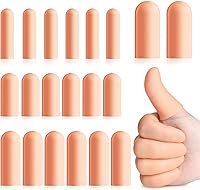 Vista 1 de 20 unidades de protectores de dedo de gel, protección de puntas de dedo de silicona, vendajes de punta de dedo suaves y de alta elasticidad
