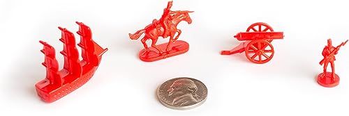 Miniatura 2 de Napoleonic & Civil War Military Miniatures (Red): Plastic Toy Soldiers Set: Infantry, Cavalry, Artillery, Ships