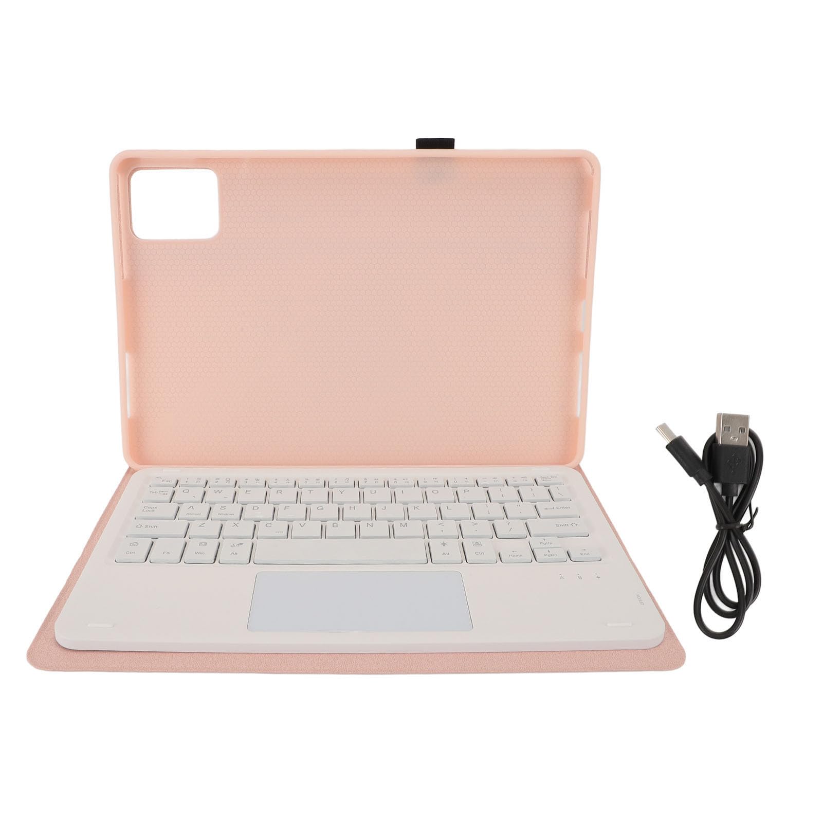 Custodia retroilluminata a 7 colori con tastiera, custodia portapenne con tastiera staccabile magneticamente per Tab M11 K11 LTE 11 pollici 2024 Tastiera staccabile wireless con (Rosa)