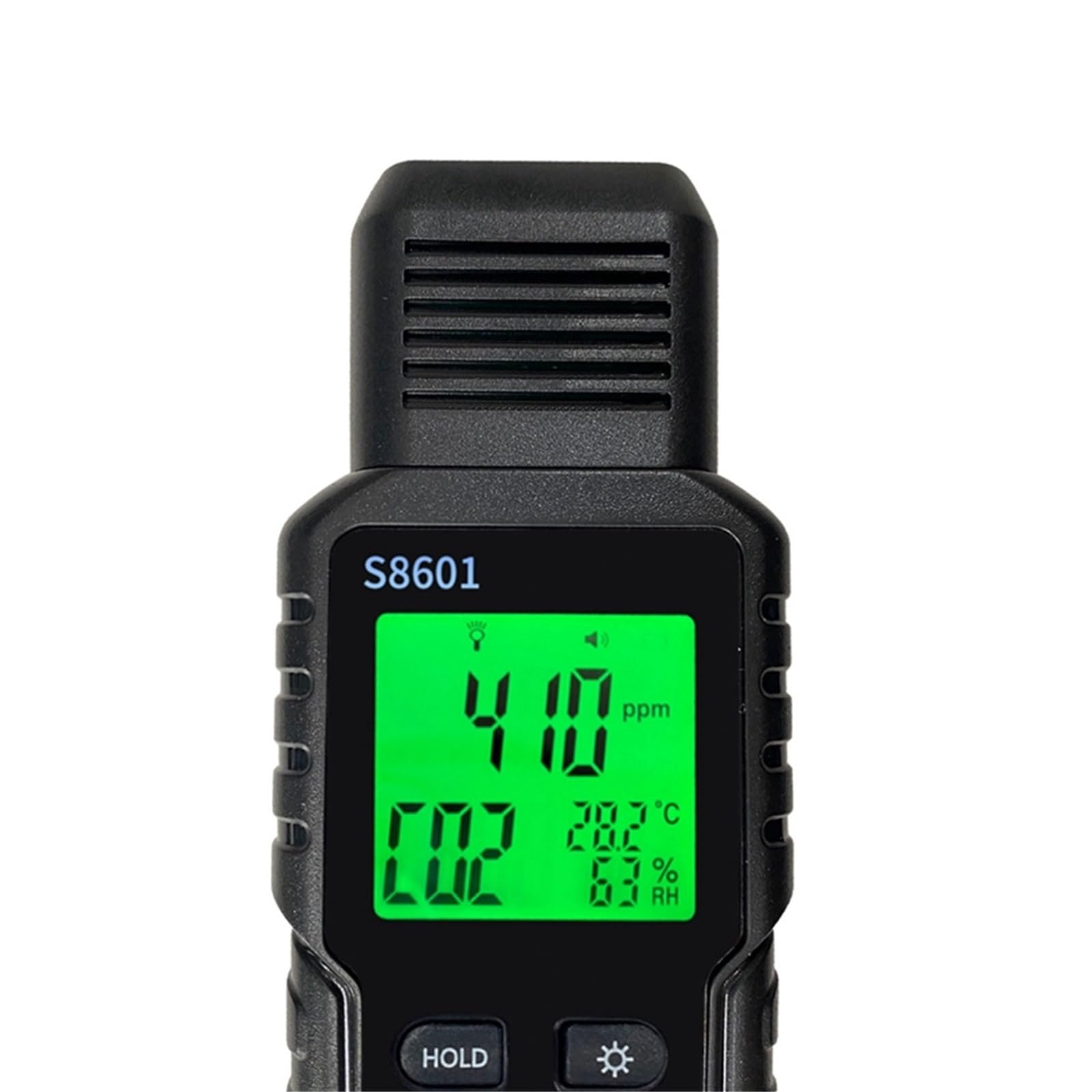 Monitor qualità dell'aria, Misuratore di CO2 3 in 1, monitor a qualità 'aria, misuratore di CO2, anidride carbonica(S8601A)