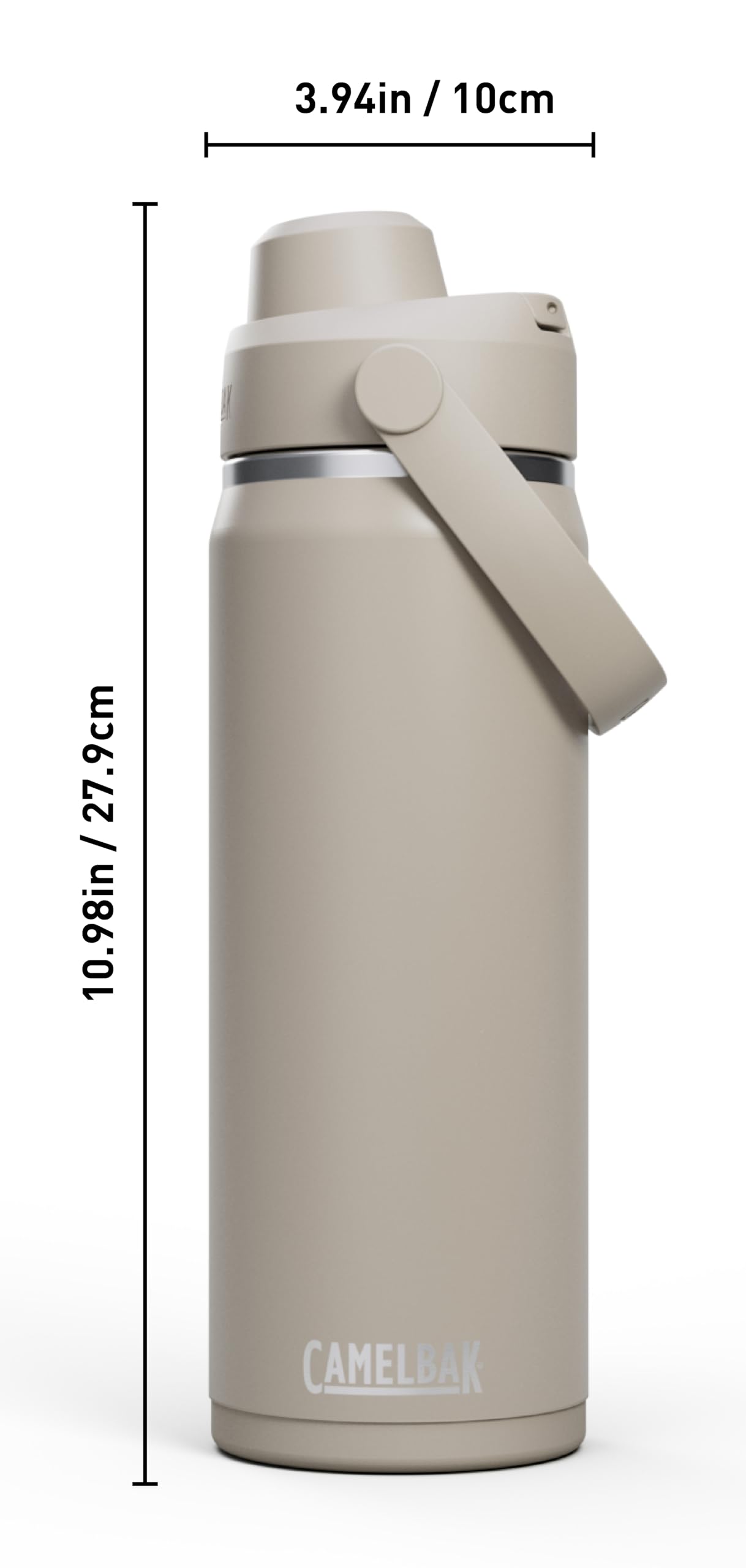 CamelBak Thrive Chug Edelstahl-Wasserflasche – Isoliert, 1,2 L, Moos-Grün, Auslaufsicher