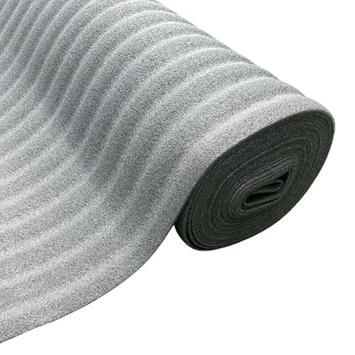 FloorPro® Foam Carpet Underlay 7mm Thick - Budget PE Foam - 1m x 15m Roll Size - Black Graphite