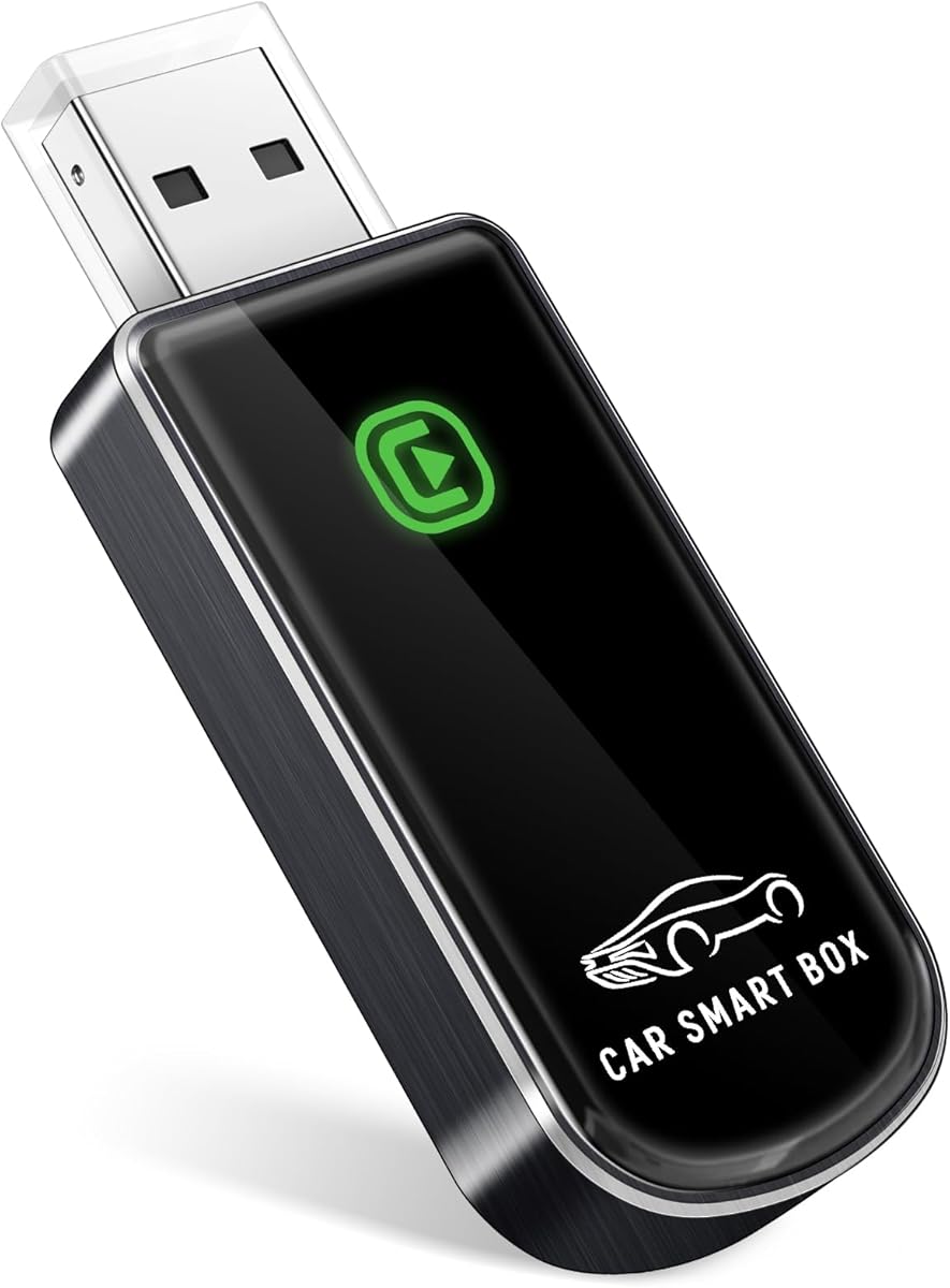 Wireless CarPlay Adapter- Mini Edition, Converts Factory Wired to Wireless CarPlay Dongle Plug & Play CarPlay Wireless Adapter for Apple iPhone iOS 10+ & Cars from 2015+(Brushed Cobalt Blue)