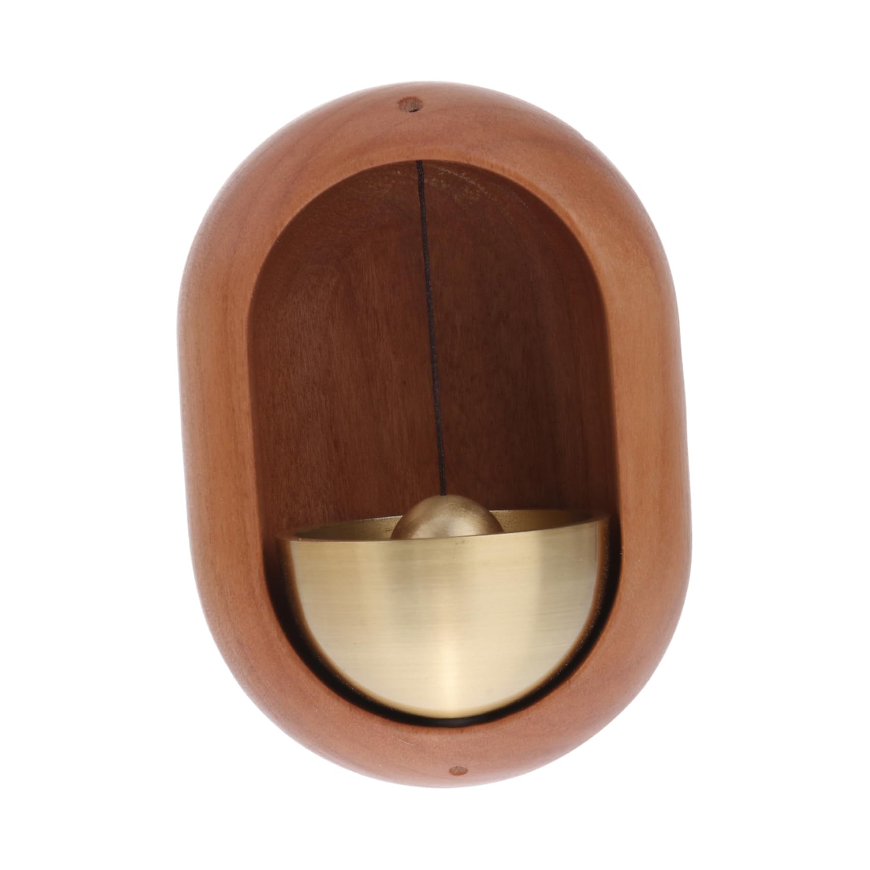 Sonnette éolienne magnétique artisanale en bois naturel de prestige