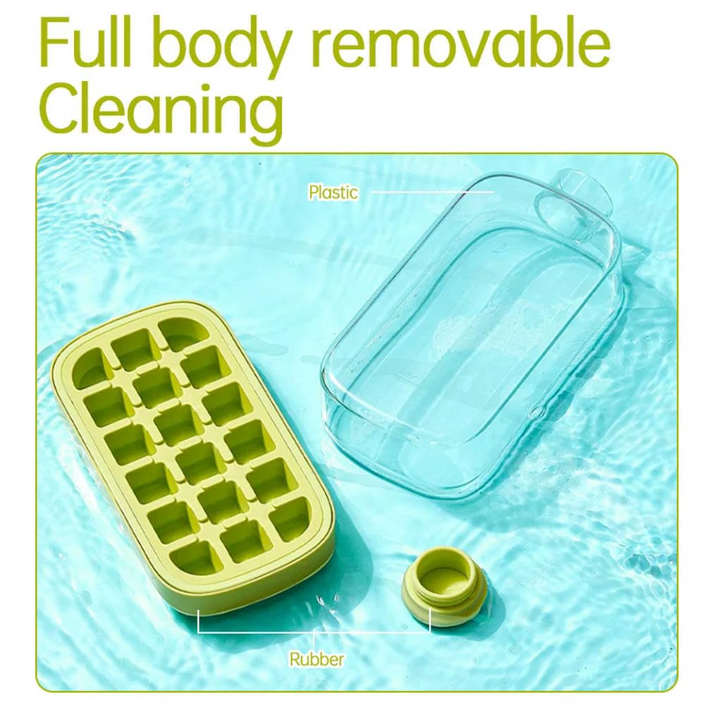 DYRBF Bac à glaçons et bouteille d'eau 2 en 1 en silicone avec couvercle, sans BPA, pour voyage, camping, gym, bureau, maison