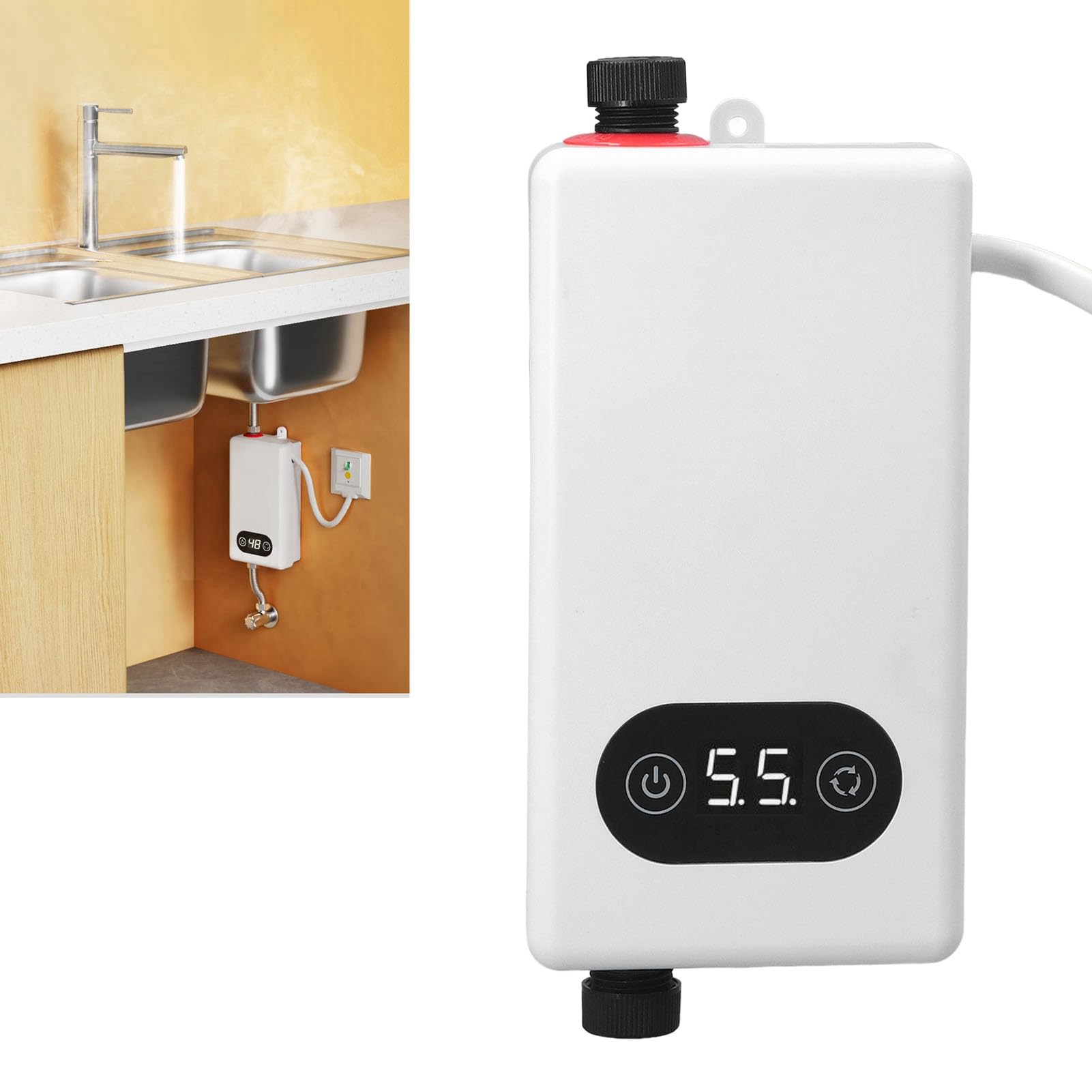 Chauffe-eau électrique Puissant 3400W pour la Cuisine à Domicile Salle de Bains
