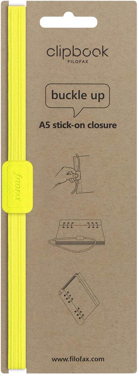 Filofax Clipbook Band, Closure, A5, Yellow, Genuine Import