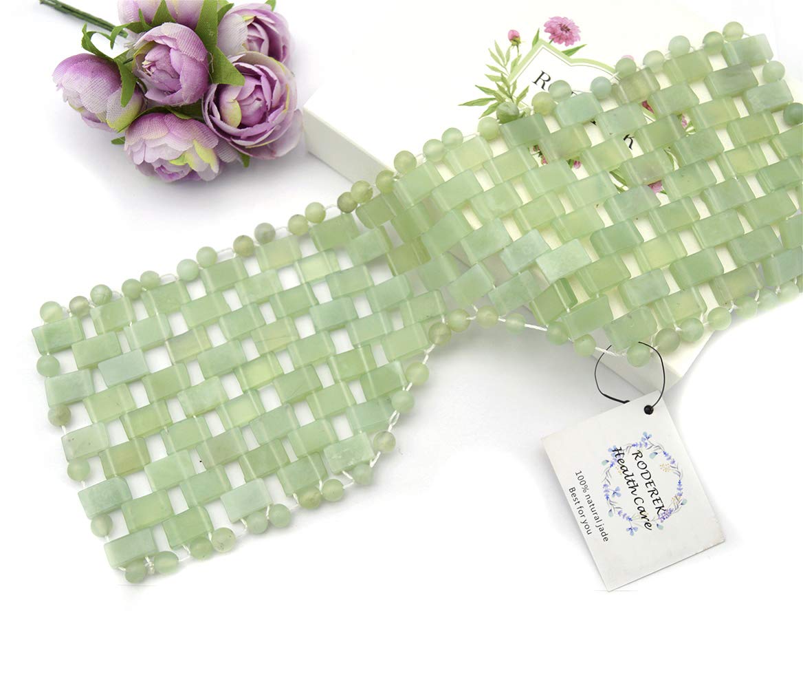 100% natürliche Jade beruhigende kühlende Entgiftende Schlafmaske, Anti-Aging Jade Augenmaske für geschwollene Augen und dunkle Kreise, Augenmassage