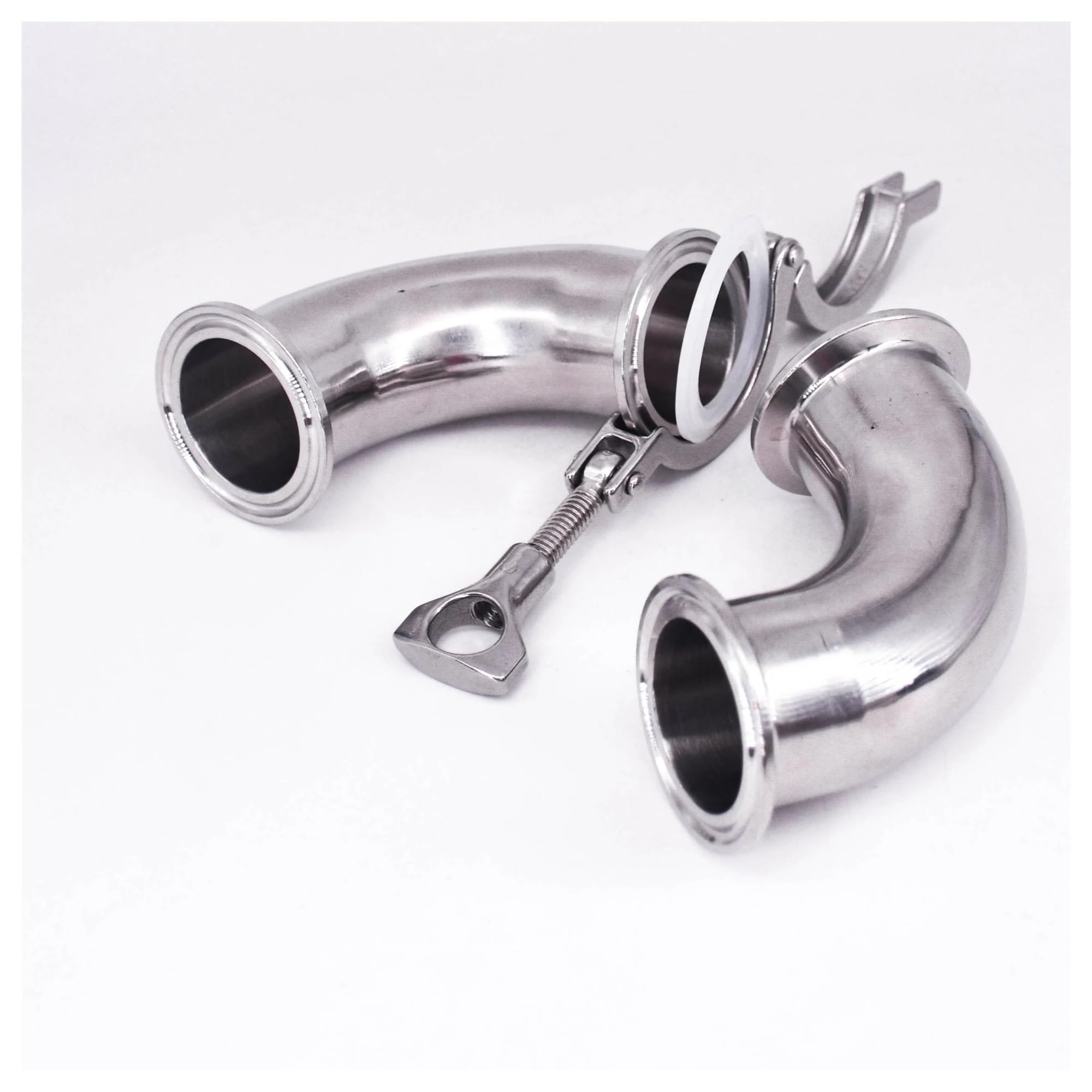 0,5" 1, 2" 2, 3" 3, 4" Tri Clamp 180 Winkel SUS304 316L Edelstahl Rohrverschraubung(SUS304,57mm OD K77.5mm)