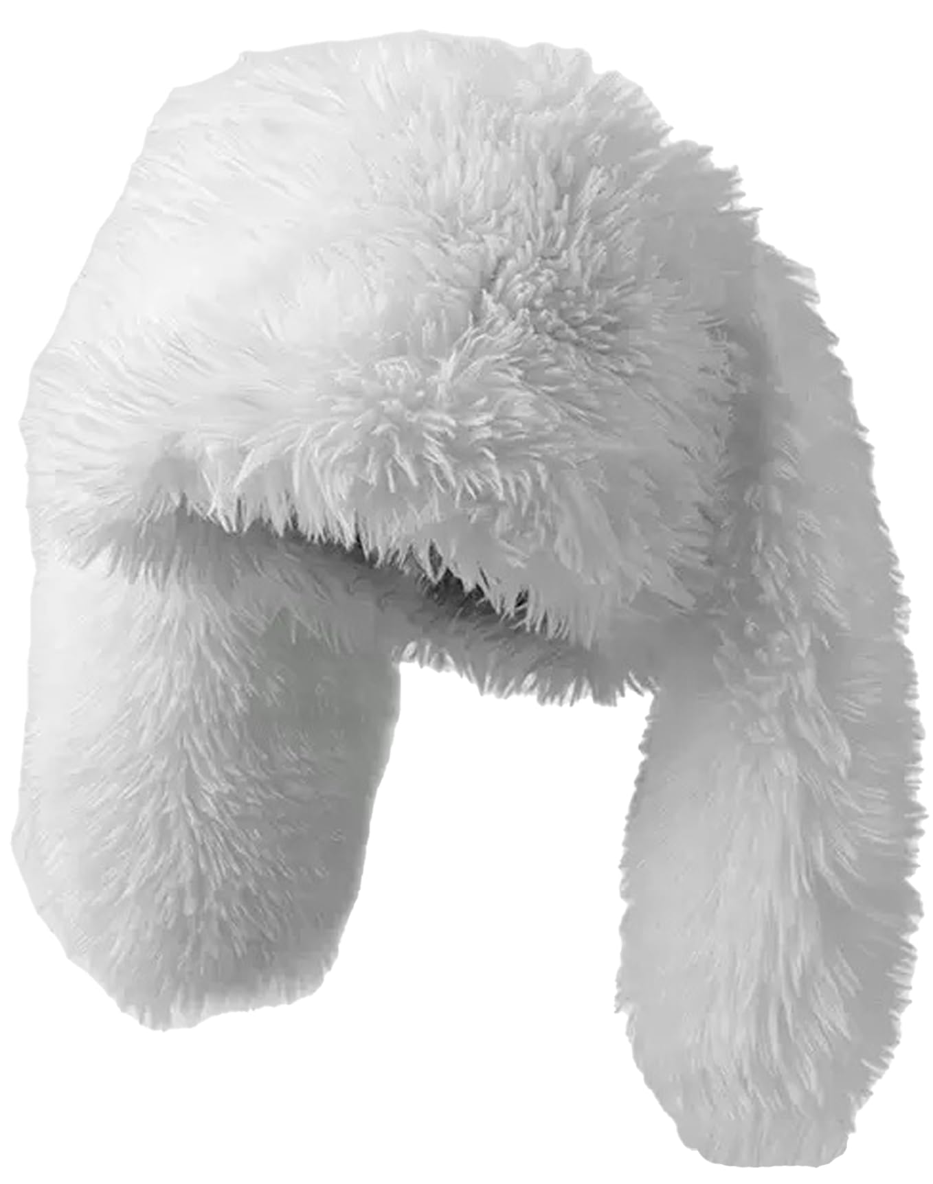 Bunny Ears Hat Fuffy Bunny Hat Cute Y2K Furry Rabbit Beanies for Indoor Outdoor Festival Party, White, One Size โ image 1