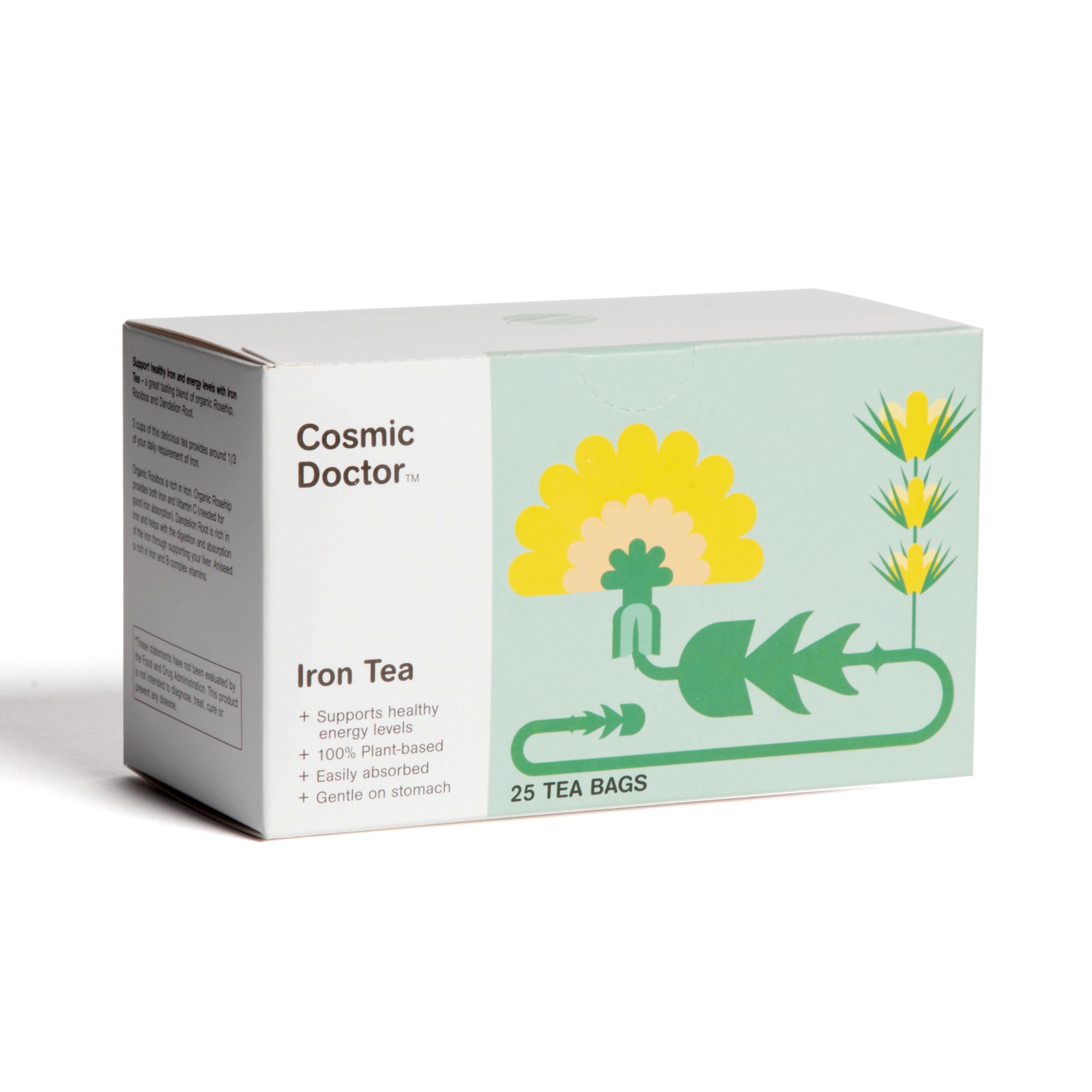 Cosmic DoctorIron Tea, 25 Tea Bags, Supports Healthy Energy Levels, 100% Plant-based