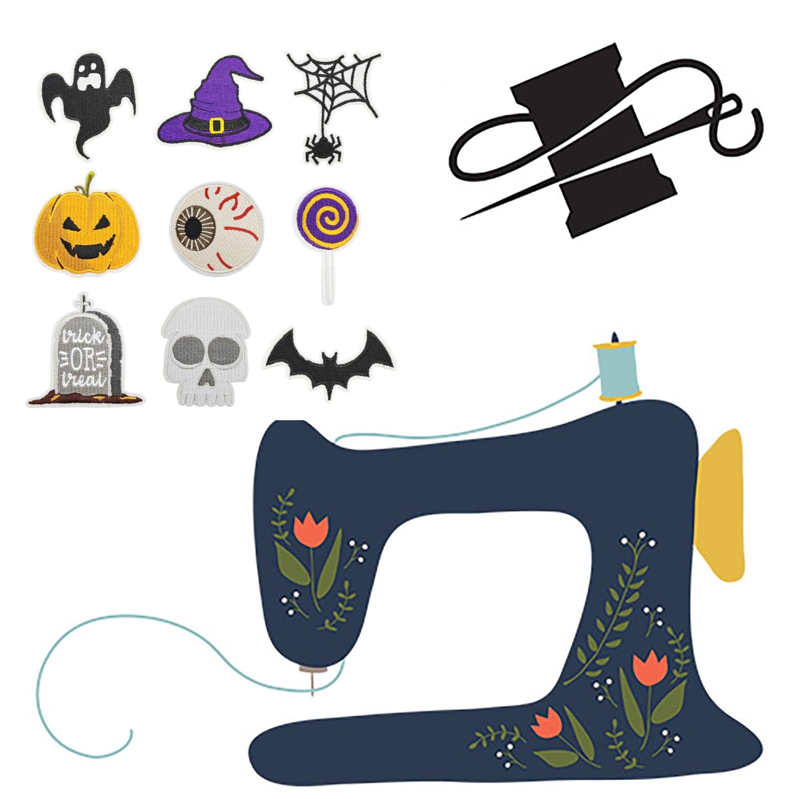 Amazon.co.jp: 9個 ハロウィンワッペン刺繍縫製パッチアップリケ