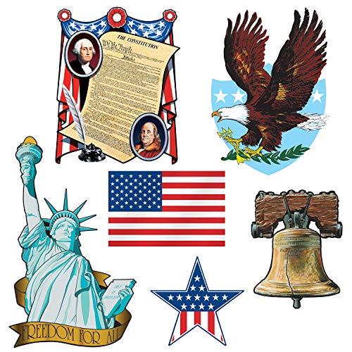 Beistle Assorted Patriotic Decorating Cutouts - 6 Pcs.