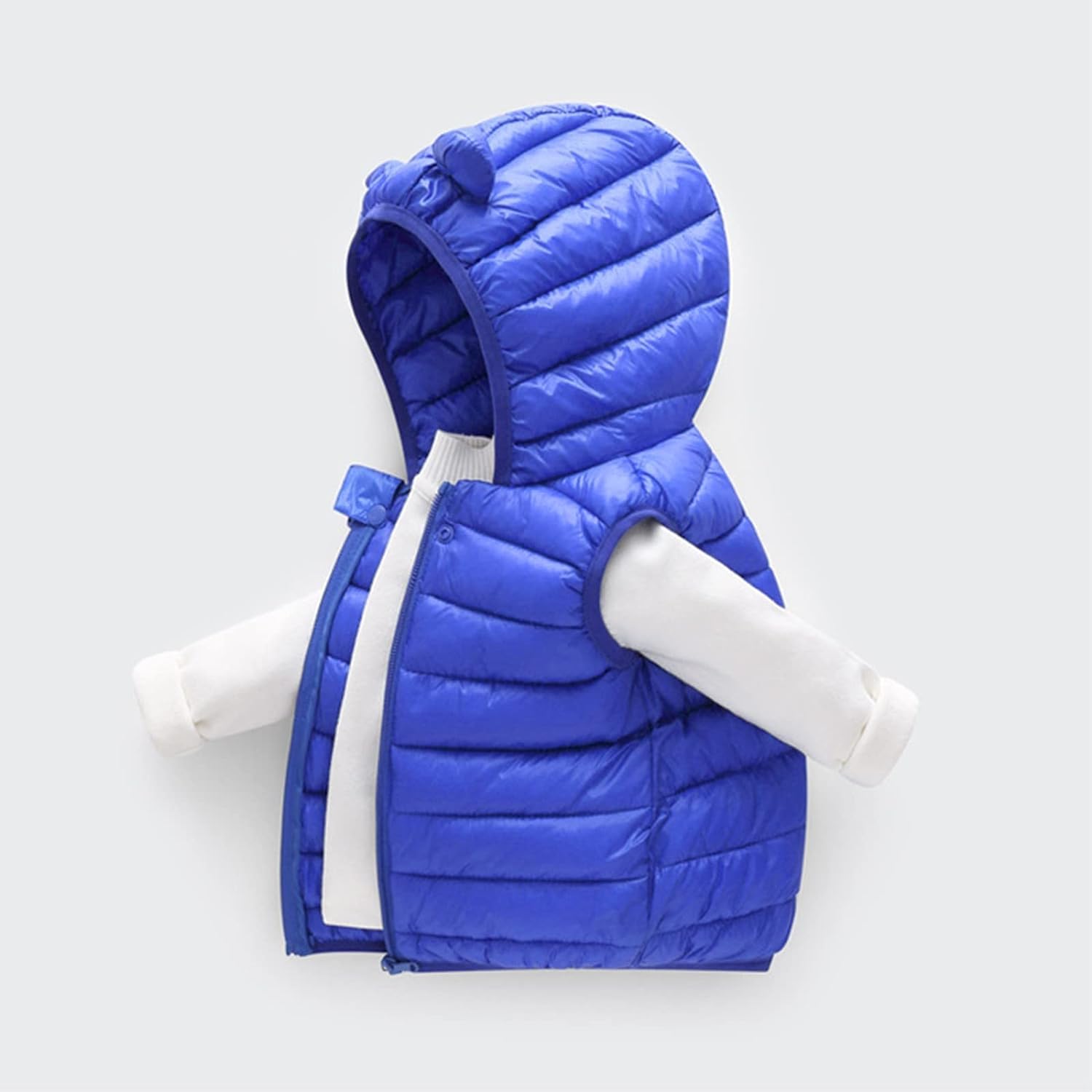 ASSICON Cappotto Invernale per Neonati, Bambini, Neonati, Ragazze, Inverno Caldo, Senza Maniche, Orecchie da Orso, Gilet, Cappotti, Capispalla Imbottiti con Cappuccio