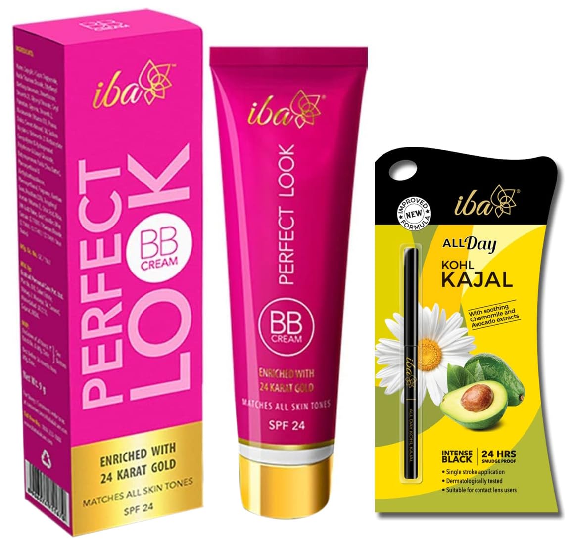 Iba Halal Certified Makeup Duo - Perfect Look BB Cream (24K Gold, Medium) & All Day Kohl Kajal | Vegan Formula | Long-Lasting Coverage | Complete Beauty Solution | Natural Ingredients-image-28