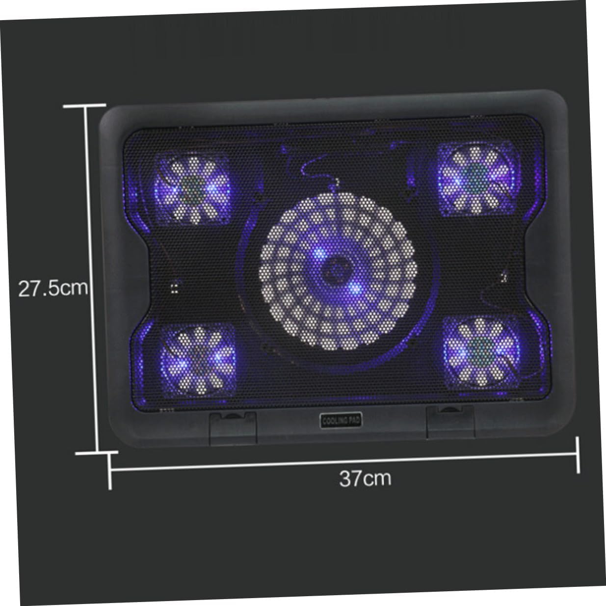 Laptop Cooling Pad with 5 Fans USB-Powered Cooling Base for Notebooks Adjustable Angle and Anti-Skid Design Suitable for Gaming and Office Use