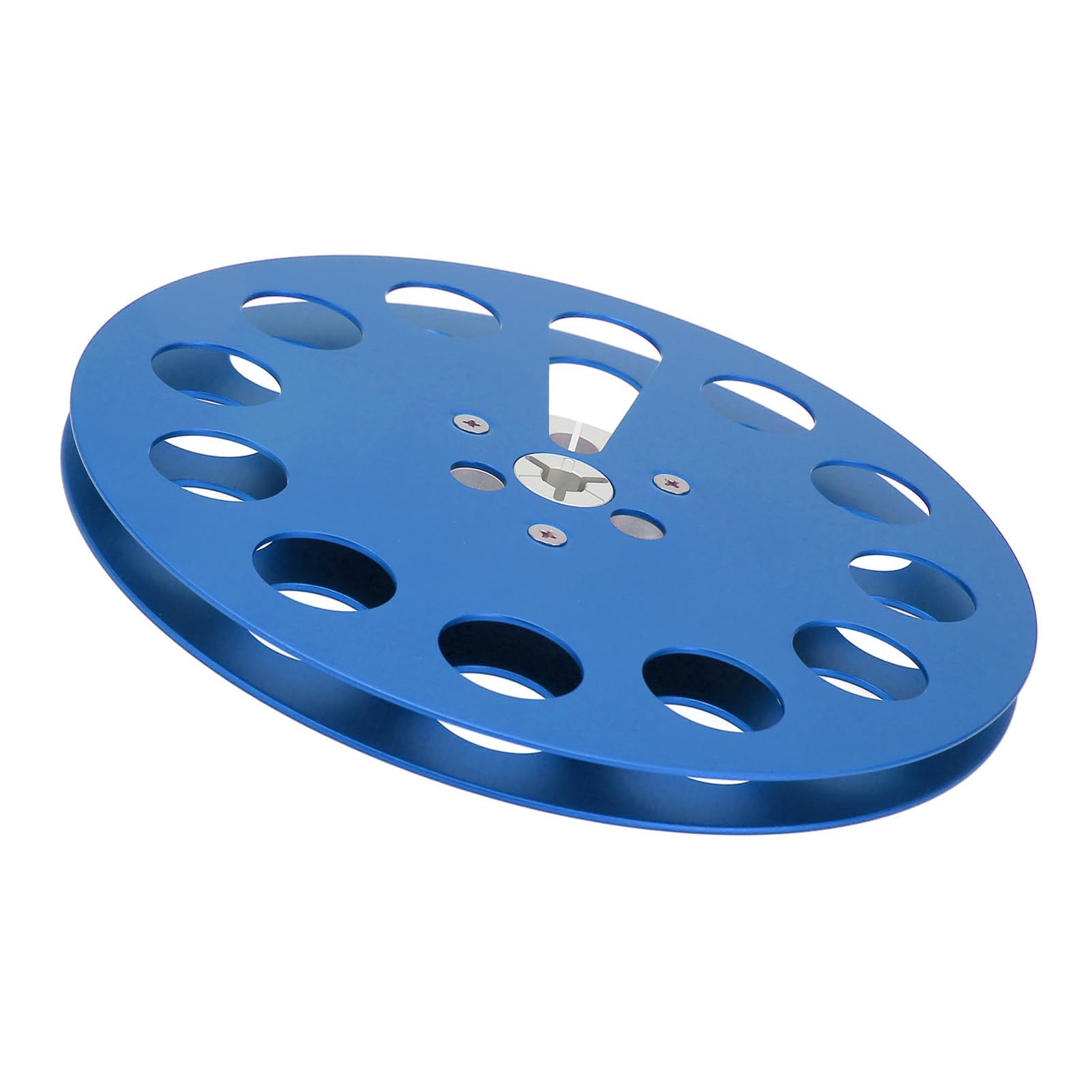 1/4 7 Zoll Leere Tonbandspule, Offene Tonbandspule, 11 Löcher, Universelle Offene Tonbandspule, Leere Tonbandspule, Aufnahmebandspule für Tonbandgeräte (Blau)