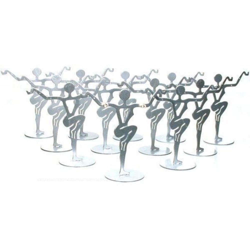 FindingKing 12 Silver Metal Earring Dancer Jewelry Showcase Display Stands 3.25