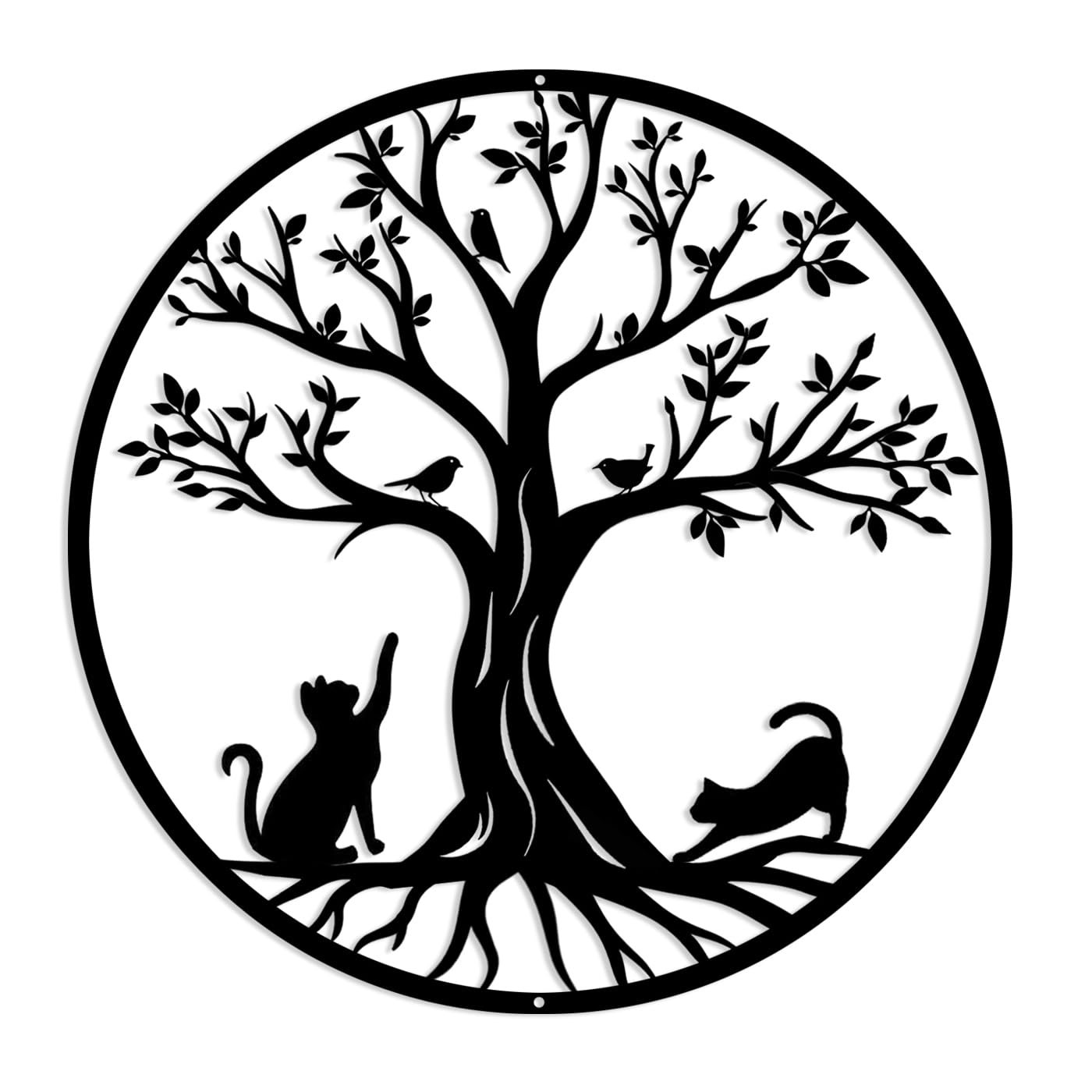 Abat-jour Et Plateau Motif Arbre De Vie Blanc - Pour Bougies En Pot, Décoration Lumineuse