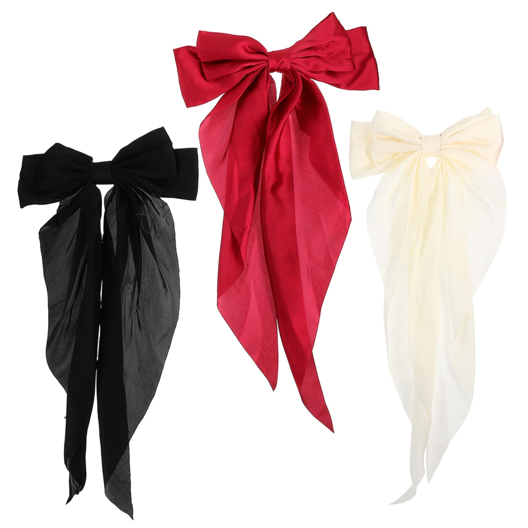 MAGICLULU 4er-set Haarschleifen Für Damen Große Metall-haarspangen -haarspangen Für Mädchen Und Teenager 3 Stück X 4