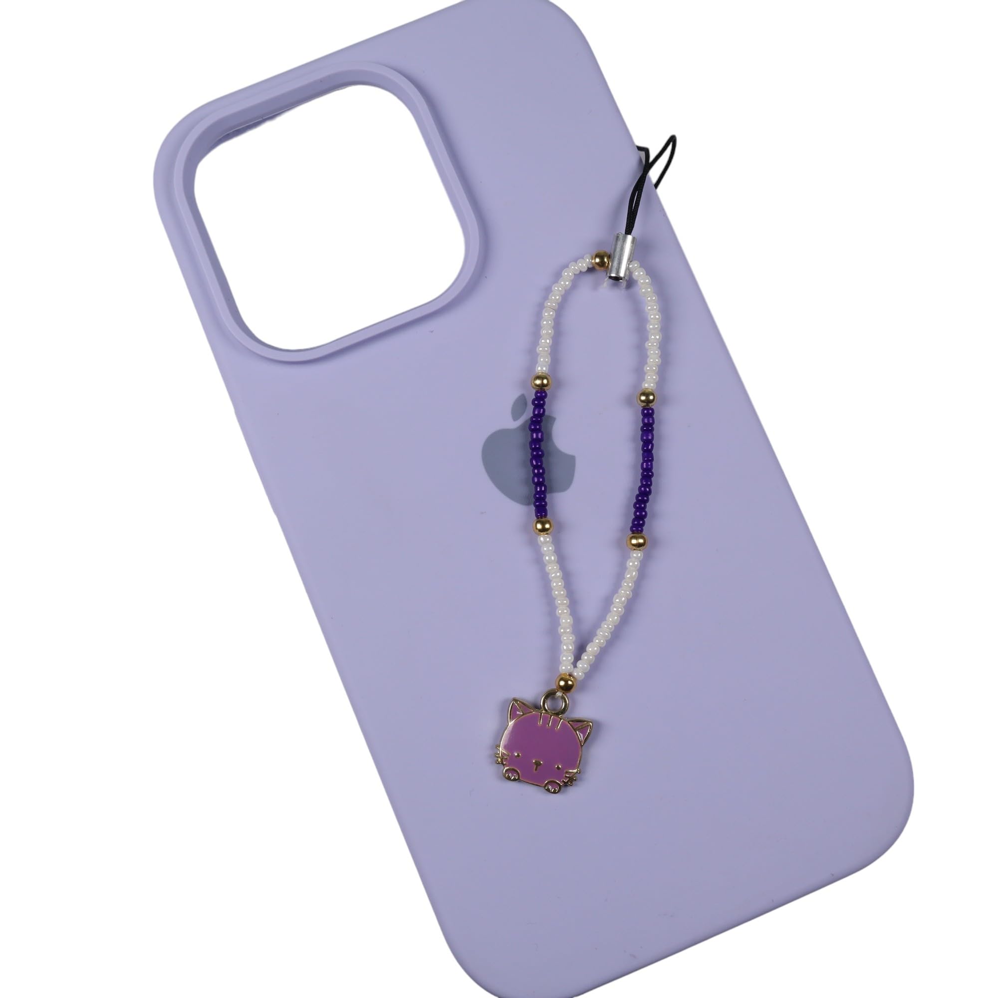 Phone Charm With Purple Seed Beads-image-5
