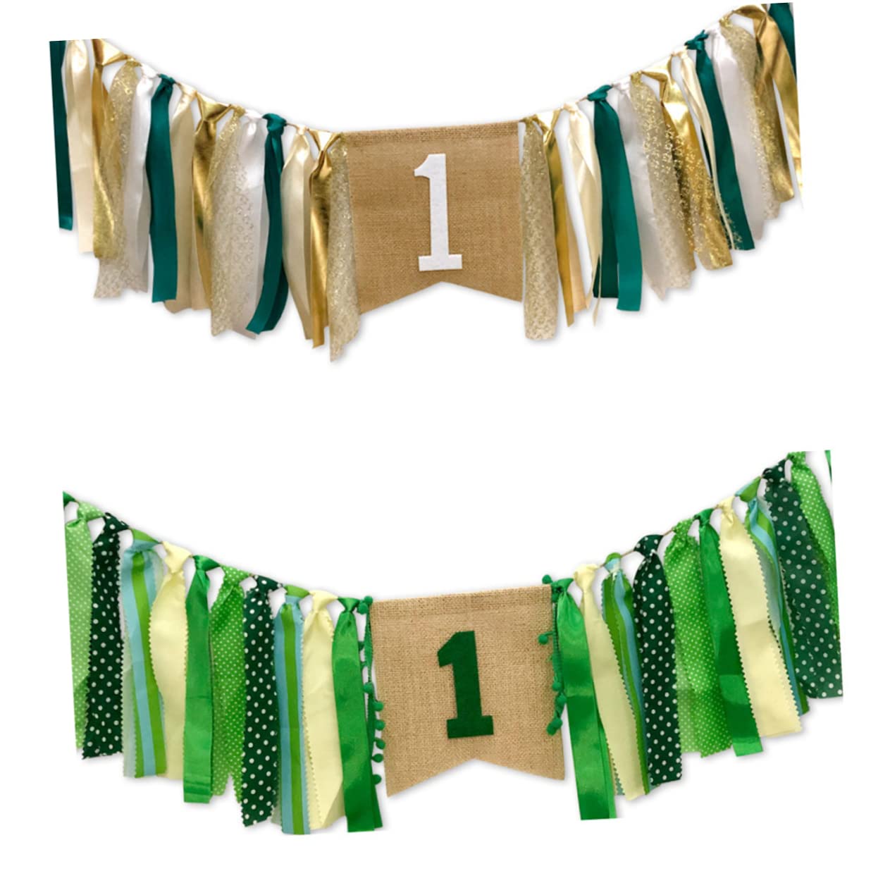 MAGICLULU 3 Set Striscione Decorativo Banner Per Il Primo Compleanno Del Bambino Seggioloni Bandiera Della Sedia Da Pranzo Bandiera Decorativa Ornamento Di Festa Arredamento Retrò