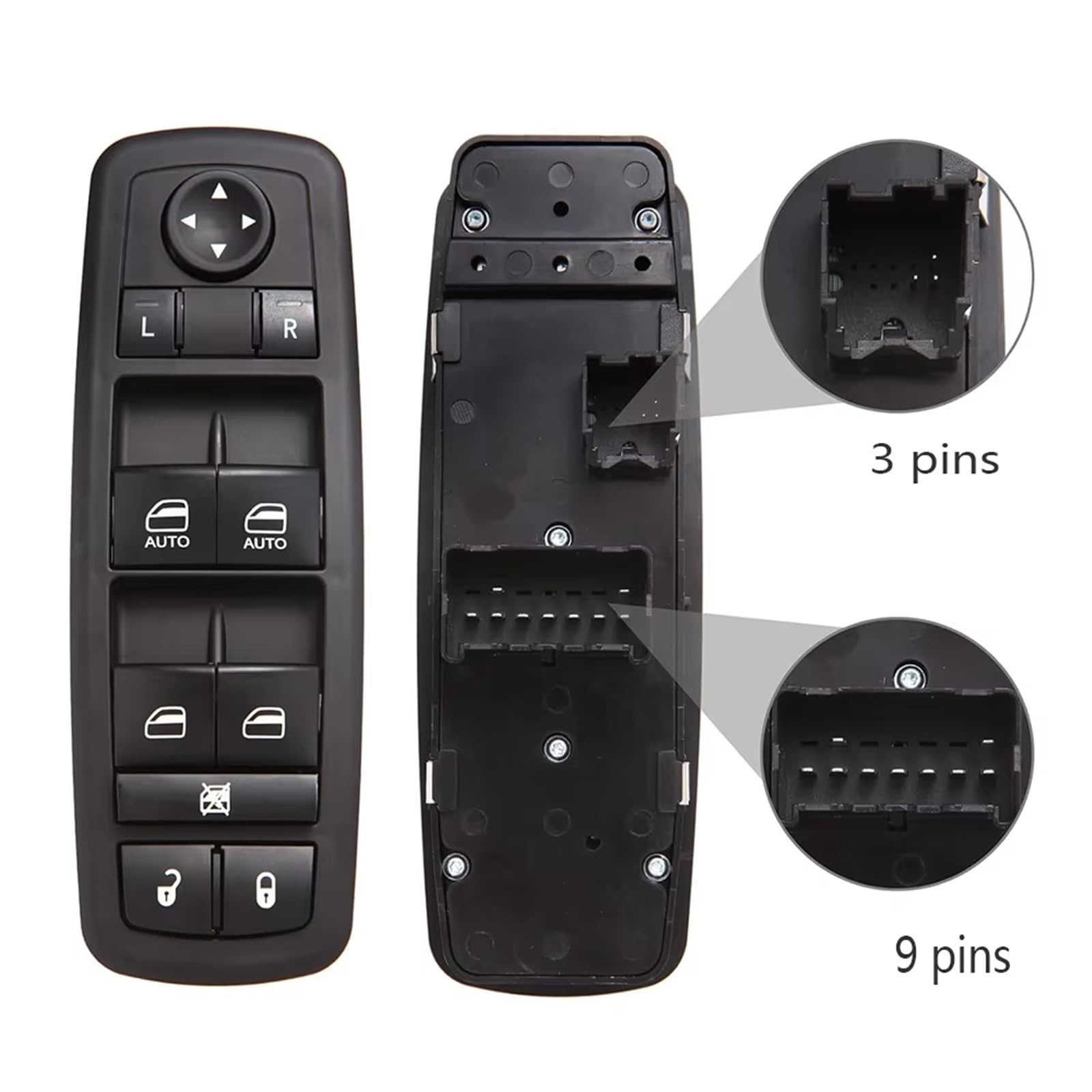 Compatible Avec Ram Pour Camion 1500 Quad Cab 2011 2012 Bouton De Commande Lève-vitre Électrique OEM : 4602863AB 4602863AD
