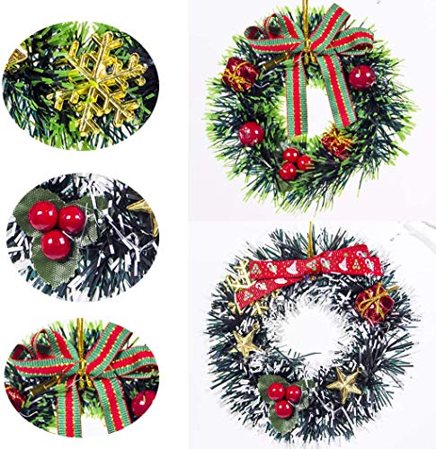 Zerira 6 Pack Artificial Christmas Wreath Christmas Spruce Wreath For Front Door Christmas Holiday Indoor Home Decor #TOP2