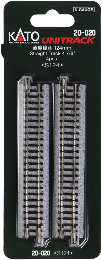 Kato 20-020 N Unitrack 124mm 4 7/8 Straight Track 4pcs