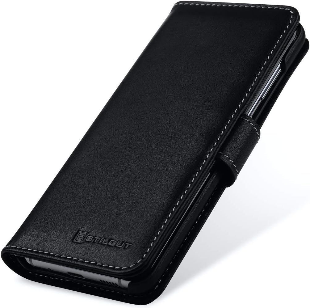 Exсluѕіvе Dіѕсоunt 80% оƒƒеr StilGut Wallet Case Designed for Galaxy S20 5G, Genuine Leather Galaxy S20 Case with Card Holders & Magnetic Closure, Black Nappa