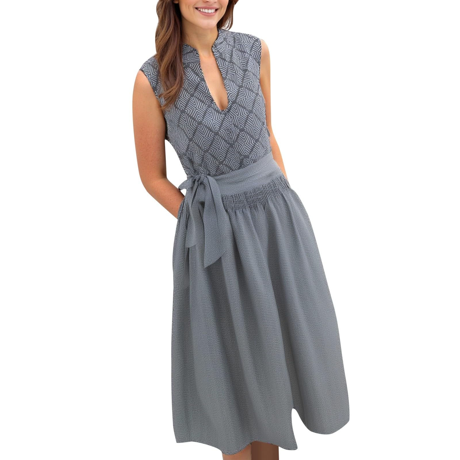 Generisch Dirndl Damen Midi Lang Dirndl Trachtenkleid Trachtenrock Komplettsets Trachtenmode Trachten Damen Trachtenkleid Grau Midi Dirndlkleid Hellblau Trachtenmode Kleid