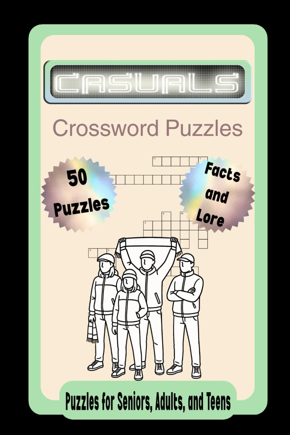 Casuals Crossword Puzzles: Crossword Puzzles with Easy to Read Print about Football Hooligans: Casuals, Firms, Ultras, and Barra Brava | 6x9 inches, ... Gift for Vacations, Holidays, and Relaxation