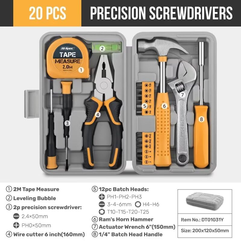 Kit de herramientas combinado de 20 piezas Jyving miniatura 2