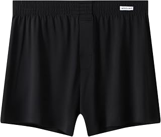 NHNKB Men's Sports Shorts Cotton Sports Trousers Men's Short Black Boxer Shorts Bamboo Boxer Shorts for Men Classic Relaxed Fit Stretch Shorts Swimming Shorts Men