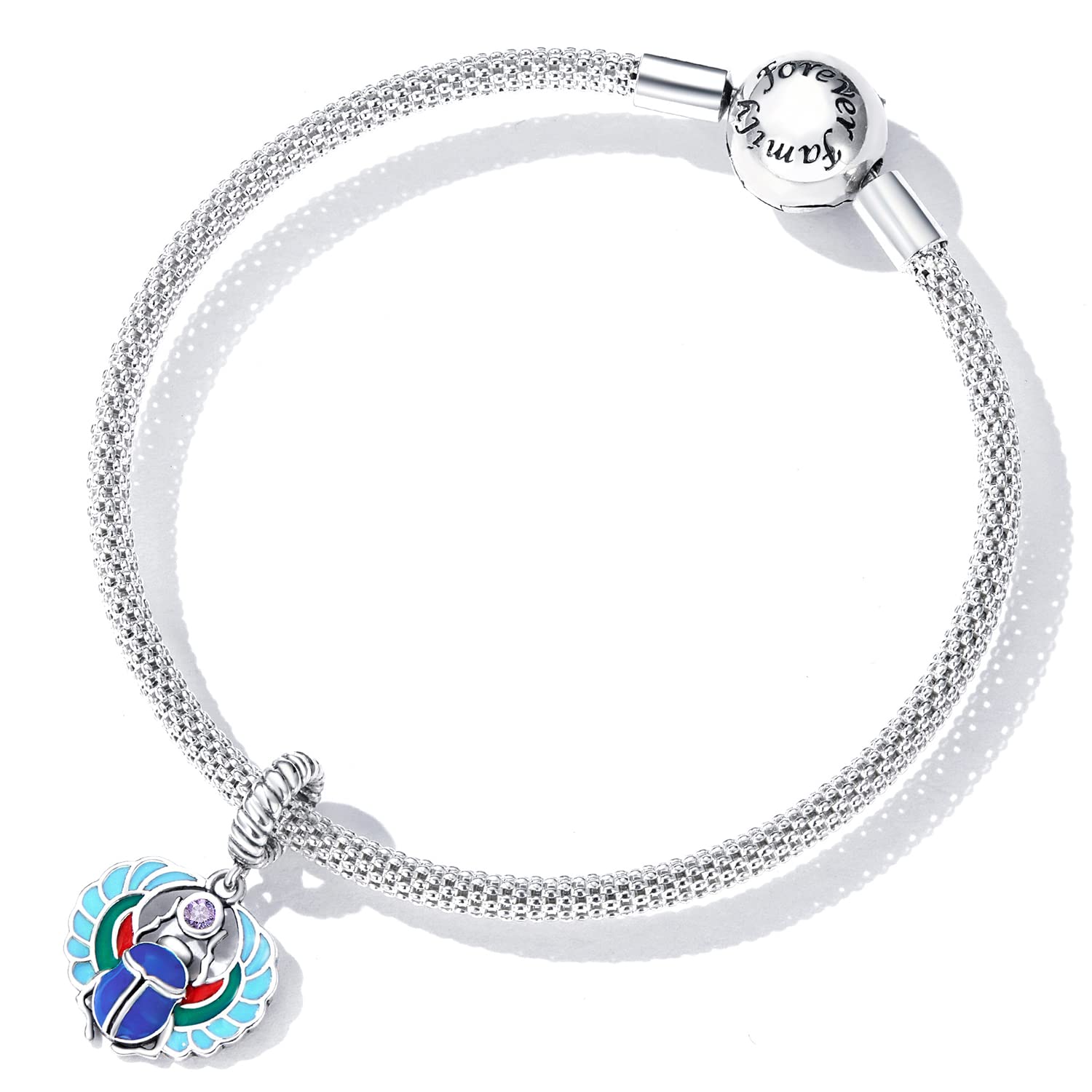 Ciondolo con scarabeo Ciondolo in argento sterling 925 adatto per collana con bracciale Pandora