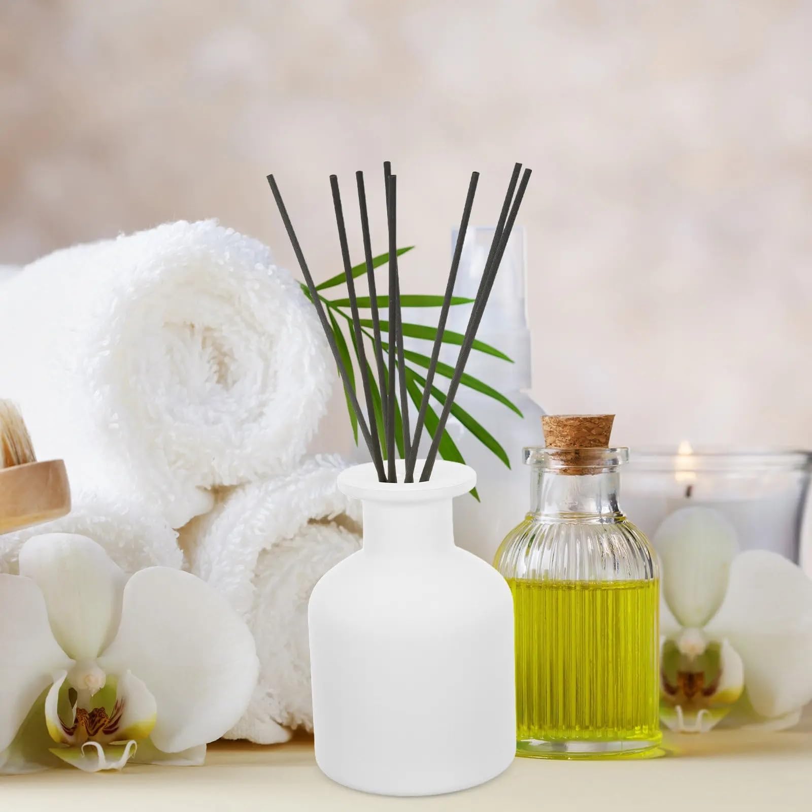 Szklana okrągła butelka do aromaterapii