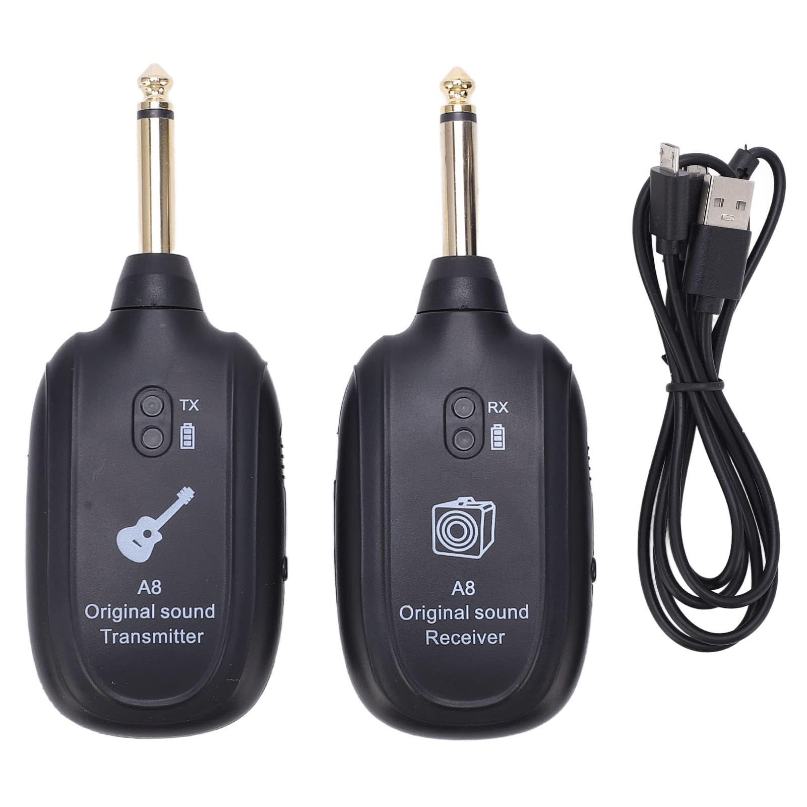 高性能 ワイヤレスシステム 低遅延4ms ギター送受信機 伝送距離30m Amazon | Vroomoto ワイヤレスギターシステム、長距離UHFオリジナル
