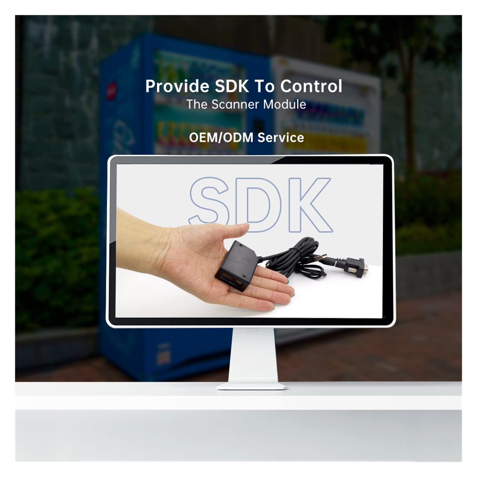 Skaner kodów kreskowych wbudowany moduł skanera kodów kreskowych 1D 2D USB RS232 interfejs do sterowania drzwiami automatu samoobsługowego terminal (kolor: USB 2D CMOS)