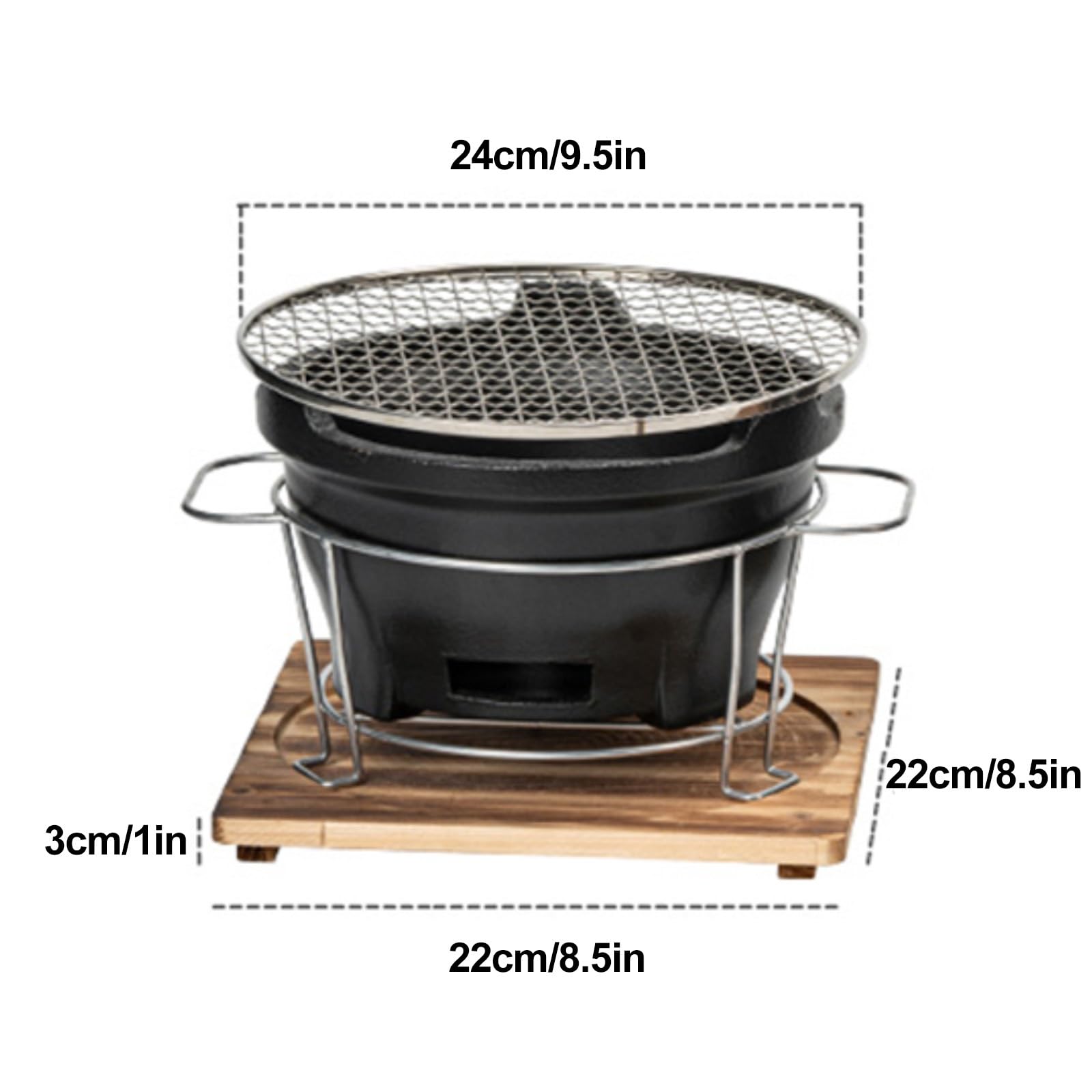 Hibachi grill na węgiel drzewny, grill Hibachi, mały grill na węgiel drzewny, przenośna kuchenka kempingowa, kuchenka do użytku wewnątrz i na zewnątrz, piknik, grill, domowy piknik, kemping