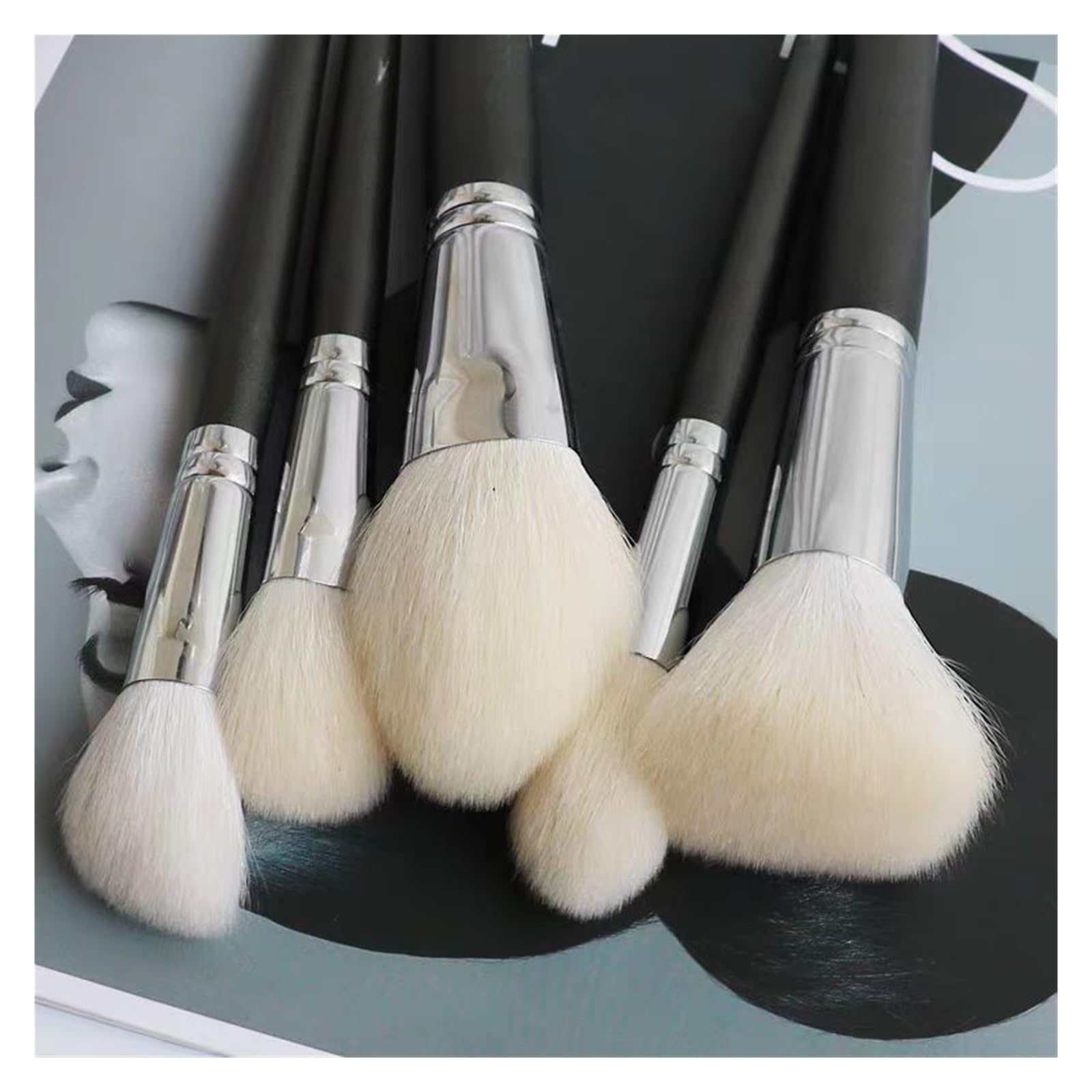 Brochas de Maquillaje Profesional Pincel de Maquillaje Hecho a Mano 14 Piezas Suave Cabra Pelo Polvo Contorno Blush Sombra Sombra Cepillo Maquillaje Pincel Brochas de Maquillaje Profesional