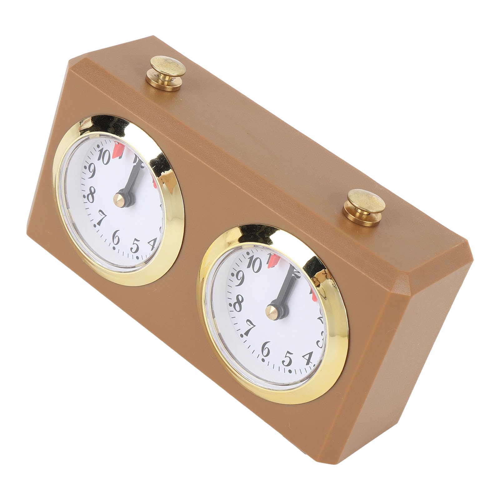 Mechanical Chess Clock Vintage Analog Chess Clock with Large Dials Wind Up Mechanism for Weiqi Competitions (Tan) - Image 2