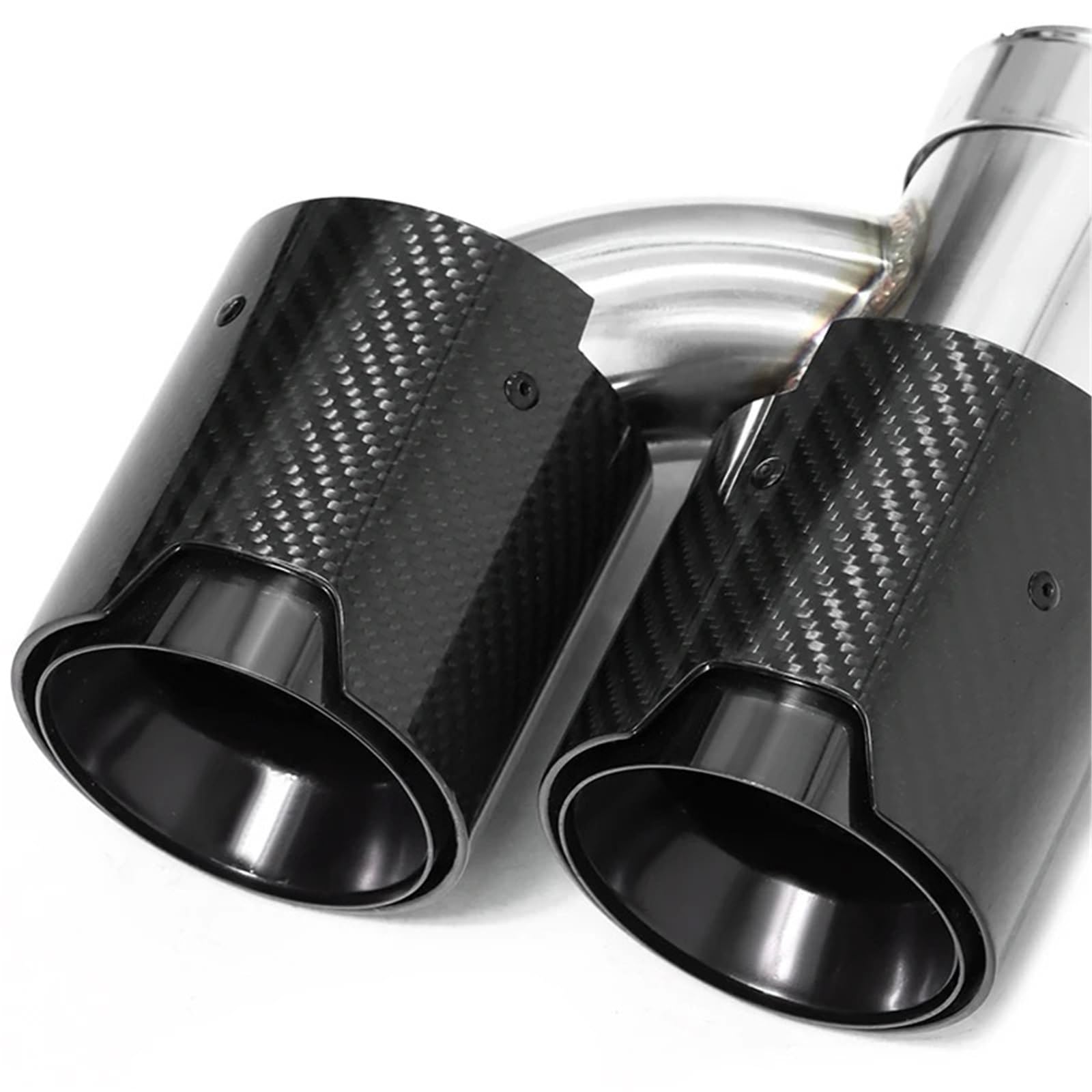 Pasuje do BMW 535i F10 F11 640i Podwójny układ wydechowy Końcówka rury wydechowej ze stali nierdzewnej Tłumik Układ wydechowy Końcówki dyszy(Silver)