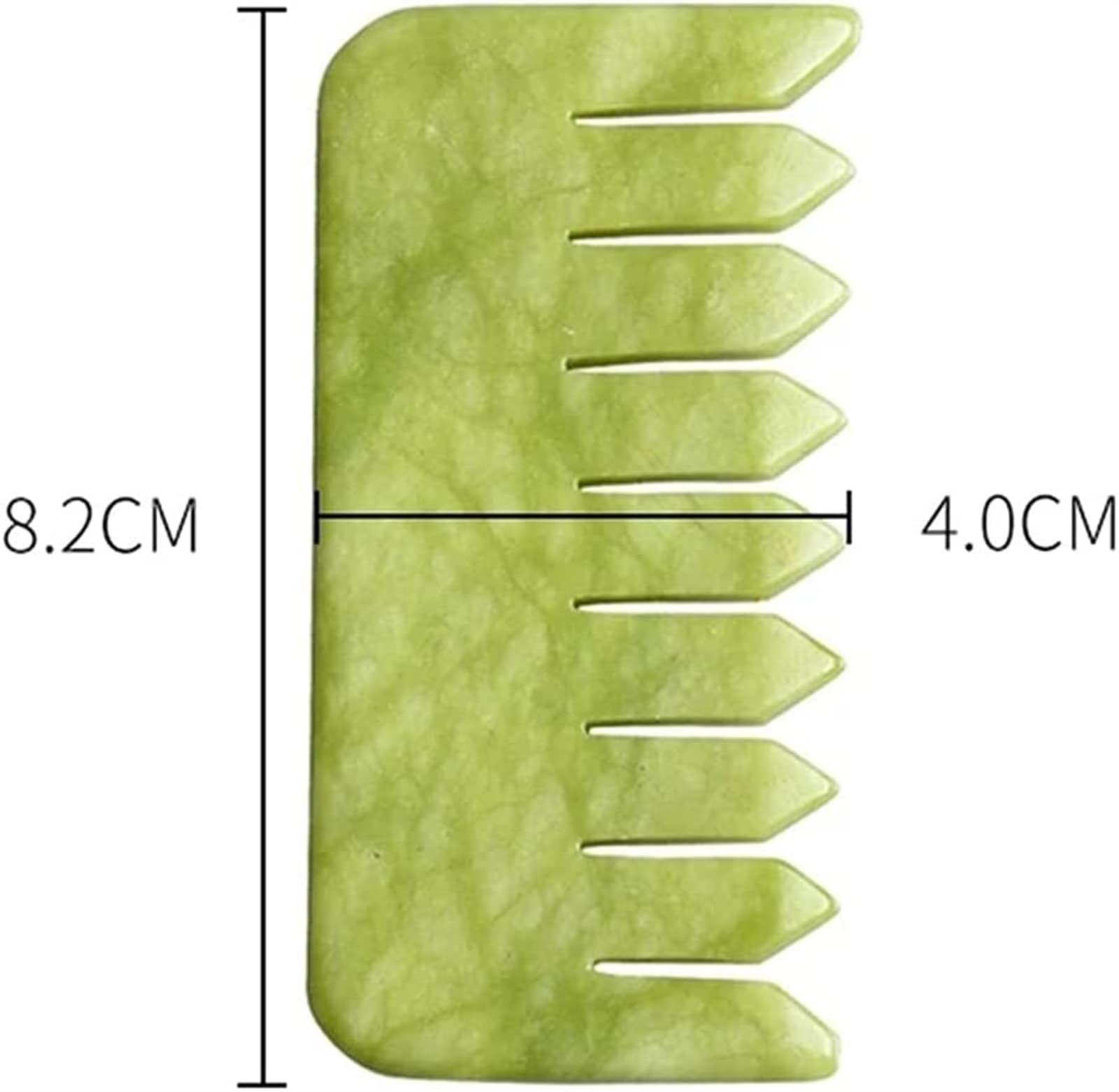 Gua Sha Scraper Board Natural Jade Stone Comb Gouache Scraper Guasha Jade for Kopfhaut Stein Gua Sha Scraper Gesichtsmassagegerät Haarpflege Set ERTEYIN (Color : Green 2pcs)